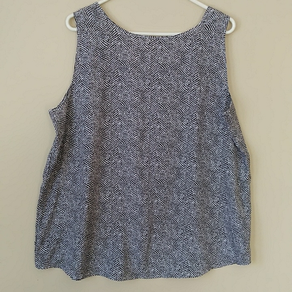 Faded Glory Polyester Tank Top 2X Black White 18W-20W - Picture 4 of 8